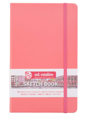 Libreta Sketchbook ROJO CORAL 140grs ART CREATION1