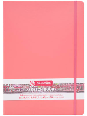 Libreta Sketchbook Rojo Coral 21x29.7 cm Art Creation1