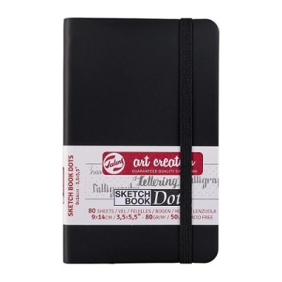 ART CREATION LIBRETA NEGRA PUNTOS 9 X 14 CM 80 GR 80 H1