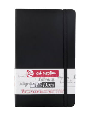 ART CREATION LIBRETA NEGRA PUNTOS 13 X 21CM 80GR 80 H1