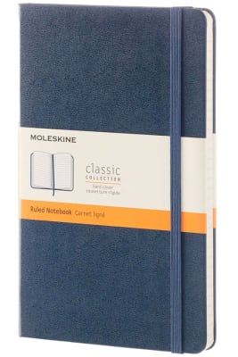 Classic notebook - T. Dura - Large - Azul Zafiro - De rayas1