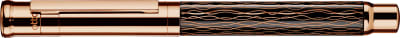 Pluma Fuente Otto Hutt D04 M Café y Capuchón Oro Rosa1