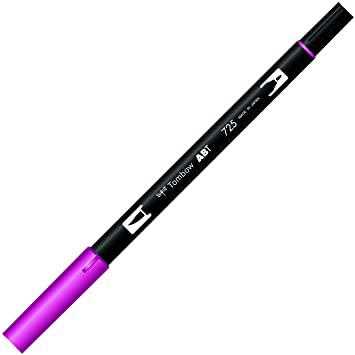 Marcador Punta Pincel Acuarelable Doble Punta (1 Punta De Fibra+ 1 Punta Pincel) ABT7251