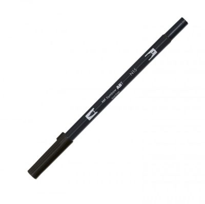 Marcador Punta Pincel Acuarelable Doble Punta (1 Punta De Fibra+ 1 Punta Pincel) ABTn151