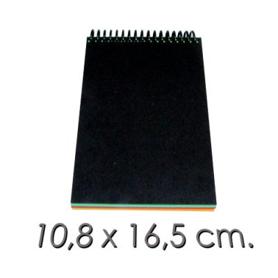 Croquera Hojas De Colores Anillada (Papel 80Gr.) 10.8 X 16.5 Cm Tapa Dura X 100 Hojas1