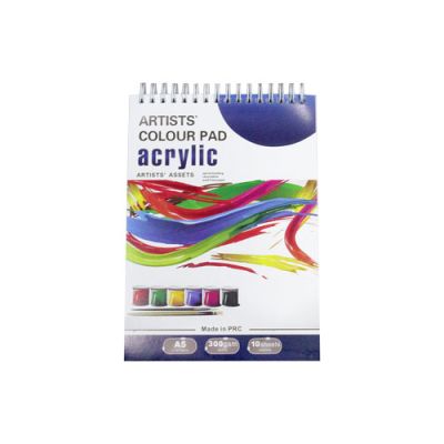 Croquera Para Acrílico (Papel 300Gr.) A5 (14X21 Cm) Tapa Blanda X 10 Hojas1