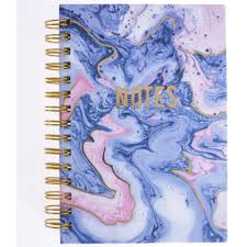 Cuaderno De Lineas Diseño Piedra Luna Con Espiral (Papel 70Gr.) A5 (14.8X21Cm) Tapa Dura X 100 Hojas1