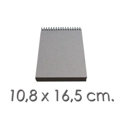 Croquera Kraft Anillada (Papel 90Gr.) 16.5X10.8 Cm Tapa Dura X 100 Hojas1