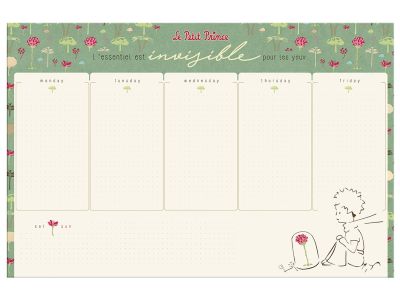 Planificador Semanal El Principito - 1 7 Dias De La Semana Con Hojas De Diseño1