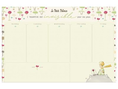 Planificador Semanal El Principito - 2 7 Dias De La Semana Con Hojas De Diseño1