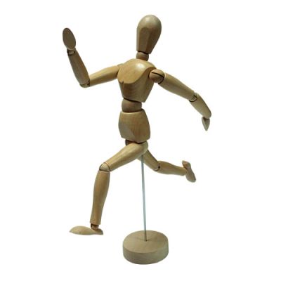 Maniquí de Madera Articulado, 30cm Masculino1