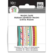 Set Mini Washitapes Happy Planner Varios Colores y Patrones1