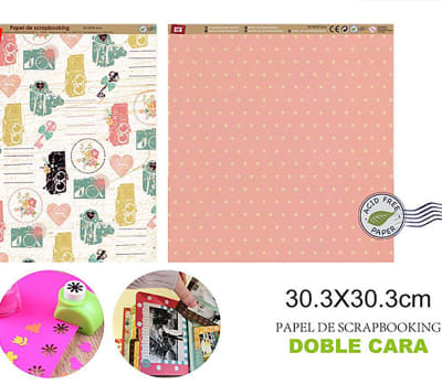 Papel De Scrapbooking Doble Cara Puntos/Vestimenta 1