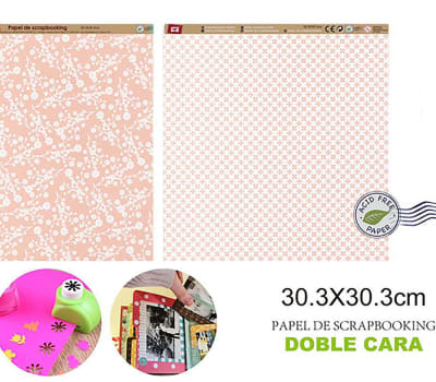 Papel De Scrapbooking Doble Cara Estrellas/Flores 1