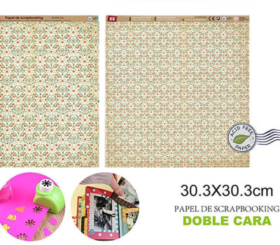 Papel De Scrapbooking Doble Cara Flores Antiguas 30.3X30.3Cm1