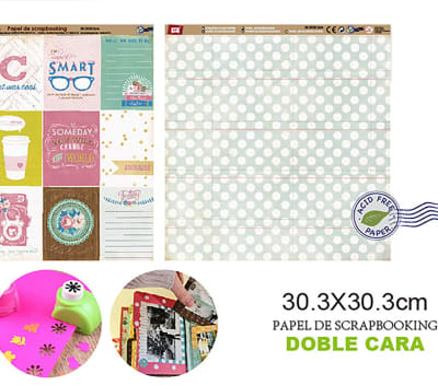 Papel De Scrapbooking Doble Cara Sticker/Circulos 1