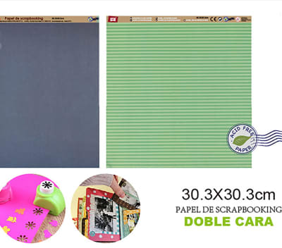 Papel De Scrapbooking Doble Cara Diseño Liso Oscuro 1