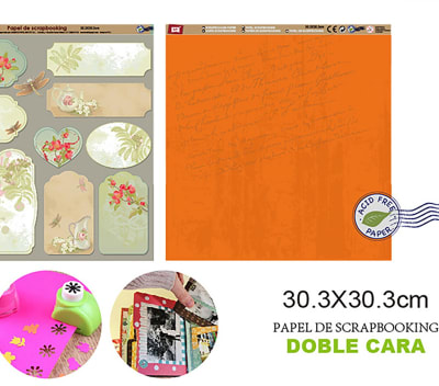 Papel De Scrapbooking Doble Cara Notas/Jardin 30.3X30.3Cmdo1