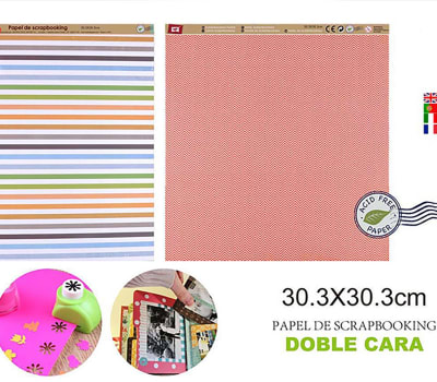 Papel De Scrapbooking Doble Cara Lineas Variadas 30.3X30.3Cm1