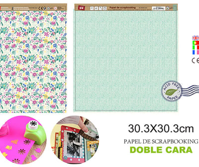 Papel De Scrapbooking Doble Cara Ramillete/Tejidos 1