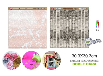 Papel De Scrapbooking Doble Cara Anteojos/Letras 30.3X30.3Cm1