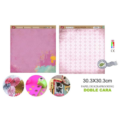 Papel De Scrapbooking Doble Cara Castillos/Marmoleados 1