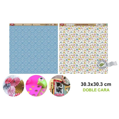 Papel De Scrapbooking Doble Cara Bolsos/Copitos 30.3X30.3Cm1