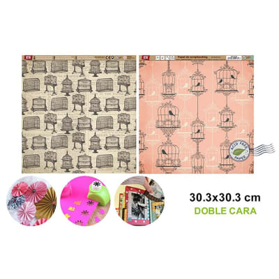 Papel De Scrapbooking Doble Cara Jaulas Variadas 30.3X30.3Cm1