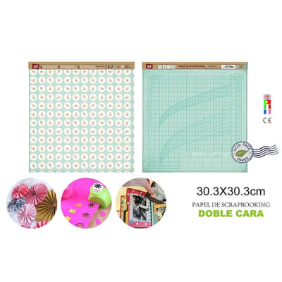 Papel De Scrapbooking Doble Cara Milimetradas/Pajaritos d1