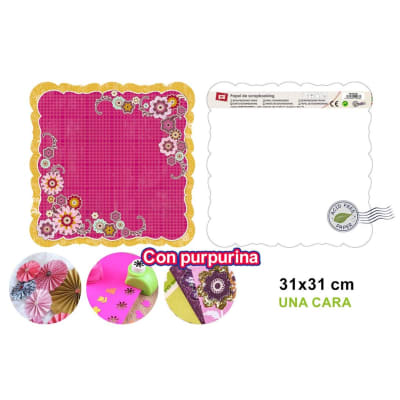 Papel De Scrapbooking Doble Cara Decoracion Con Glitter d1