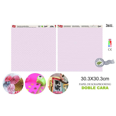 Papel Scrapbooking Doble Cara Estrellas Surtidas  Verde Past1