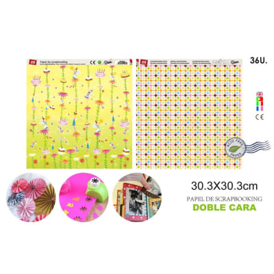 Papel De Scrapbooking Doble Cara Diseño Cumpleaños1
