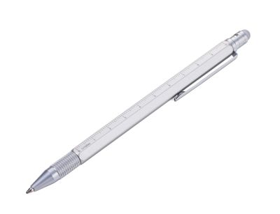 Boligrafo Troika Construcccion multifuncional  Slim Plateado1