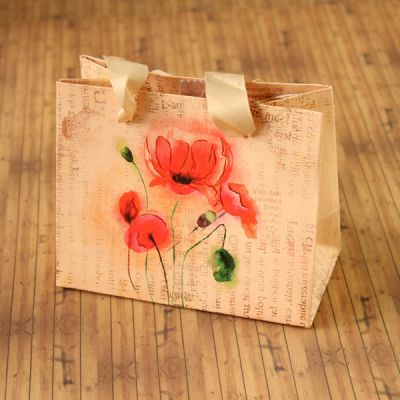 Bolsa De Regalo Diseño De Flores Mini 13.5Cm X 11Cm X 7Cm1