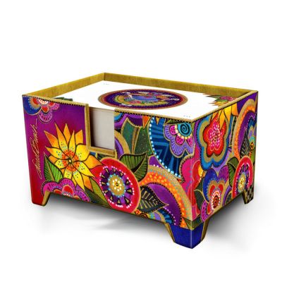 Caja De Notas Laurel Burch Colorfull Caja De Madera con Diseño x 80 Hojas de Diseño1