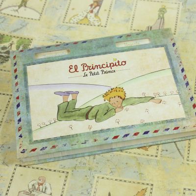 Taco De Notas Con Ventana El Principito Caja De Madera con Diseño x 80 Hojas de Diseño1