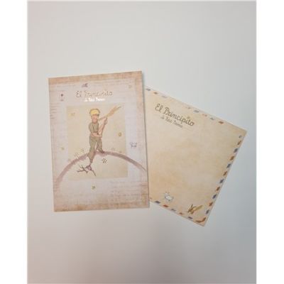 Tarjeta De Saludos Con Sobre El Principito 2 En 1 Sobre + Esquela /12X17 Cm1