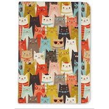 Lbreta con elastico T/D Gatos x 100 hjs1