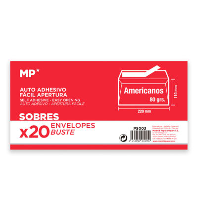 SOBRE 220X110MM 20U (MP)1