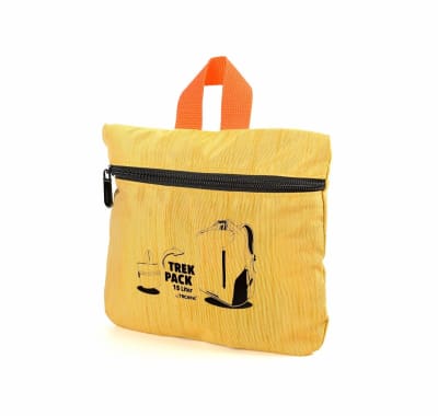Mochila Troika  roll-top plegable capacidad aprox 15 litros Amarillo