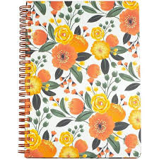 Cuaderno De Lineas Anillado Chico Con Flores1