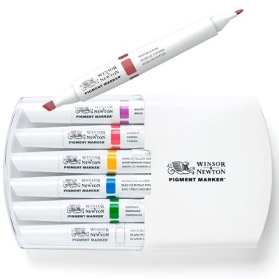 Marcadores Pigmentados Doble Punta Tonos Ricos X 6 6 Tonos En Base A Alcochol1