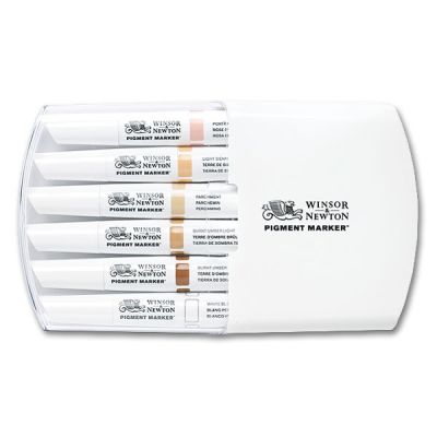 Marcadores Pigmentados Doble Punta Tonos Piel X 6 6 Tonos En Base A Alcochol1