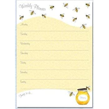 Organizador Semanal Abejas 7 Dias De La Semana Con Hojas De Diseño1