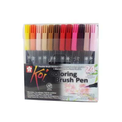 Set de marcadores Acuarelables punta pincel x 24 uds1