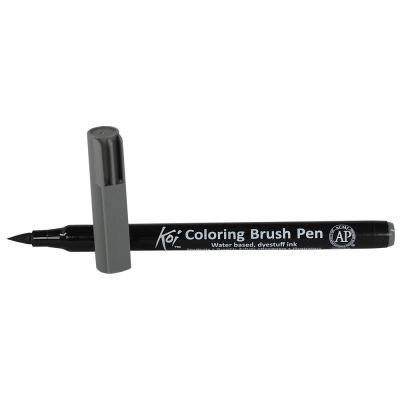Plumon Acuarelable Koi Coloring Brush Gris Calido Oscuro1