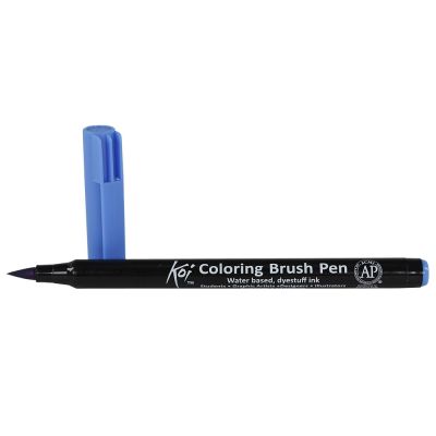 Plumon Acuarelable Koi Coloring Brush Azul Acero1