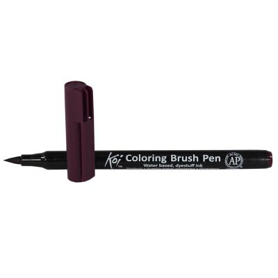 Plumon Acuarelable Koi Coloring Brush Burgoña1