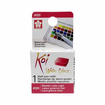 Acuarela en 1/2 pastilla Koi XNCW# 14X16X7mm, Rojo Lacado Granza1