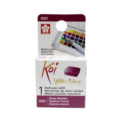 Acuarela en 1/2 pastilla Koi XNCW# 14X16X7mm, Rojo Granza1